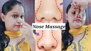 Nose Massage ll Slim noses massages ll nose shape Massage ll nose massage beauty [upl. by Ellenrahs487]