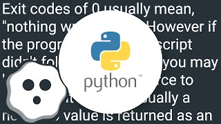 Exit codes in Python [upl. by Cornell]