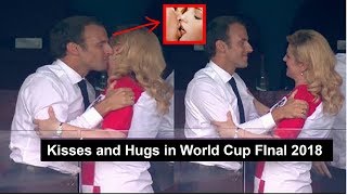 Croatian President Kolinda Grabar Kitarovic Kisses And Hugs in World Cup Final 2018 [upl. by Dragoon]