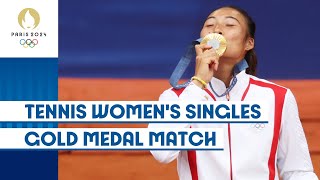 Qinwen Zheng wins gold in womens tennis singles 🇨🇳🥇  Paris 2024 highlights [upl. by Inalel]