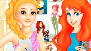 Princess Fashion Bloggers Rivals  dress up game video for girls  4jvideo [upl. by Atival]