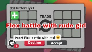 This RUDE girl I met in adopt me challenged me to FLEX battle because I DECLINED her trade 😐✨ [upl. by Okimik891]