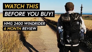 Hyperlite Mountain Gear 2400 Windrider Backpack  6 MONTH REVIEW [upl. by Buffum]