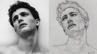 Perfecting Portrait Drawings with Loomis method StepbyStep Tutorial for Beginners [upl. by Kasey912]