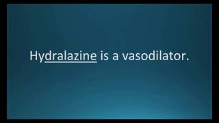 How to pronounce hydralazine Apresoline Memorizing Pharmacology Flashcard [upl. by Arlina899]