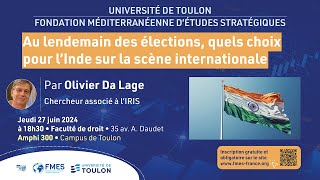 Au lendemain des élections quels choix pour lInde sur la scène internationale [upl. by Winnah]