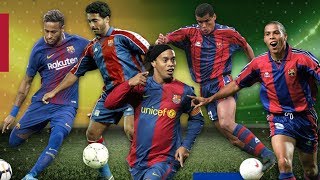 The first goals of Brazilian superstars at Barça [upl. by Ahcim]