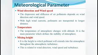 Meteorological Parameter  Primary Meteorological Parameter [upl. by Beshore]