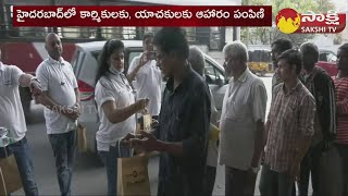 Hire IT People Inc amp Staffingly Inc Conducts Food Drive Event at Hyderabad SakshiTV [upl. by Nore]