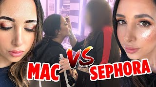 I WENT TO SEPHORA VS MAC TO GET MY MAKEUP DONE  Mariale [upl. by Browning764]