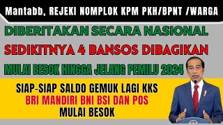 MANTAP DIBERITAKAN NASIONAL PARA KPM SEDIKITNYA 4 BANSOS CAIR MULAI BESOK HINGGA JELANG PEMILU [upl. by Cyd258]