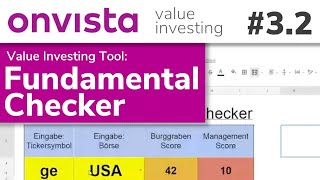 Value Investing Tool Fundamentaldaten Checker  Value Investing Webinar 32 [upl. by Rupert153]