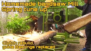 Homemade bandsaw mill Spring tune up [upl. by Annia]