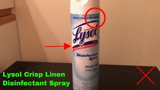 ✅ How To Use Lysol Crisp Linen Disinfectant Spray Review [upl. by Alegnaoj146]