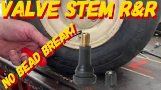 HOW TO REPLACE A VALVE STEM WITHOUT BREAKING THE TIRE BEAD [upl. by Sevein136]