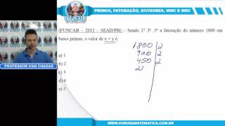 0559  FUNCAB  2012  SEADPB  FATORAÇÃO wwwgurudamatematicacombr [upl. by Montford]