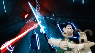 Beat Saber Custom Level  Wallace and Gromit Theme [upl. by Oigres]