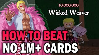 NO 1M CARDS BEAT DOMFLANINGO Boss In Anime Card Battle [upl. by Alsworth]