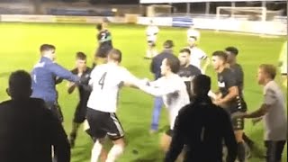 Friendly between Rhyl and Leeds United Under23s abandoned after melee [upl. by Moffit631]