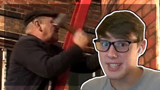 WOW  American Reacts to quotFred Dibnah  Laddering a Chimney pt1quot [upl. by Velleman482]