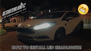 HOW TO INSTALL LED HEADLIGHTS FIESTA ST [upl. by Jania]