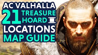 All 21 Treasure Hoard Map Locations amp Solutions  Assassins Creed Valhalla Treasure AC Valhalla [upl. by Gernhard]