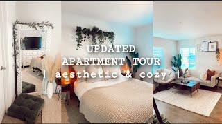 UPDATED APARTMENT TOUR  aesthetic cozy amp organized [upl. by Amby350]