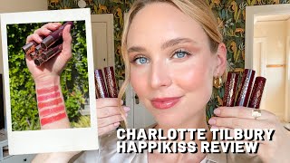 Charlotte Tilbury Hyaluronic Happikiss Lipstick Balm  Review Swatches amp Comparison [upl. by Azar]