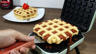 LEGO Breakfast Yummy Nutella Waffle Cake Recipe [upl. by Alamak]