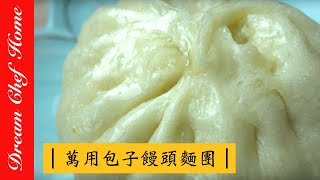 【夢幻廚房在我家】基礎肉包萬用麵糰配方不藏私！萬用包子饅頭麵皮大公開，老師傅的配方第一集麵團篇 How to make Basic Dough for Chinese buns ep1 [upl. by Eibrik]