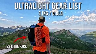 My Ultralight Gear Loadout for Hiking and Fastpacking 31kg  68lb [upl. by Anaitsirk]