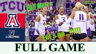 TCU vs Arizona Full Match  Womens College Volleyball 2024  NCAA Volleyball 2024 [upl. by Aicertap463]