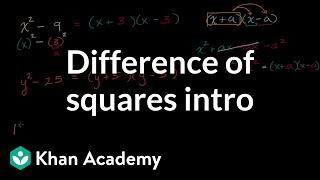 Difference of squares intro  Mathematics II  High School Math  Khan Academy [upl. by Graf]