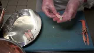 How to prepare cooked prawns Langoustine [upl. by Tibbs246]