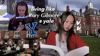 yale student lives like rory gilmore for a day 🧸☕️🍂  study vlog good food reading [upl. by Nannek]