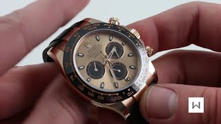 Rolex Daytona 116515LN Everose Gold Luxury Watch Review [upl. by Asihtal829]