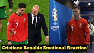 Ronaldos emotional Sad reaction after losing Vs France in the Euro 2024 quarterfinal [upl. by Dragde]