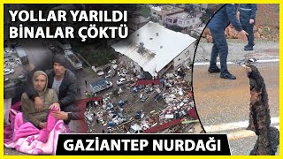 Gaziantep Nurdağında 77lik Depremde Binalar Yıkıldı Yollar Çöktü [upl. by Reivaj343]