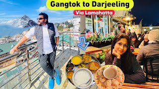 Gangtok to Darjeeling Journey  Best Hotel with View in Darjeeling amp Delicious Thali momos amp more [upl. by Sewole632]