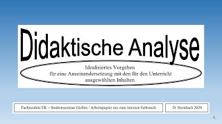 06 Didaktische Analyse [upl. by Ashia832]