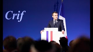 Discours du Président Emmanuel Macron au CRIF [upl. by Eisse]