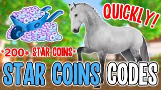 3 NEW STAR COINS CODES FREE HORSES STAR COINS STAR RIDER amp MORE IN STAR STABLE QUICK [upl. by Quartas]