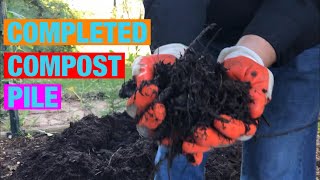 Completed compost pile made with grass clippings and pine needles [upl. by Docia]