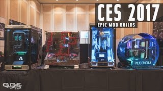 Insane MOD Builds at CES 2017 Thermaltake Booth [upl. by Yorgen]