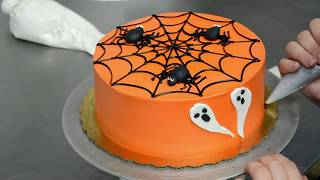 Simply And Easy Halloween Cake Decorating Tutorial [upl. by Leffen]