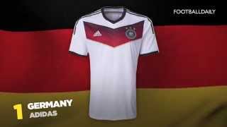 Top 10 2014 World Cup Kits [upl. by Essined]