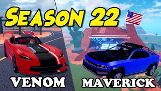 Jailbreak UPDATE is BACK New VENOM amp MAVERICK CAR  Season 22 Roblox Jailbreak [upl. by Robbert]