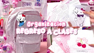 🎀Organización para el regreso a clases 2024✨ Carpeta lapicera portadas mochila y más🤍🌷✨ [upl. by Corbett]