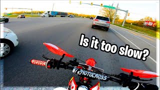 Riding The Apollo RFZ DirtPit Bike In Traffic Chinese Dirt Bike Review [upl. by Worsham]