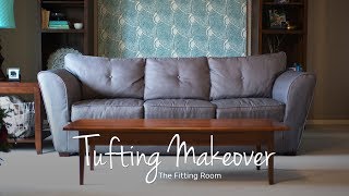 How to Tuft your Sofa with Comfort Works Tufting Kit  Sofa Hack [upl. by Eeral]